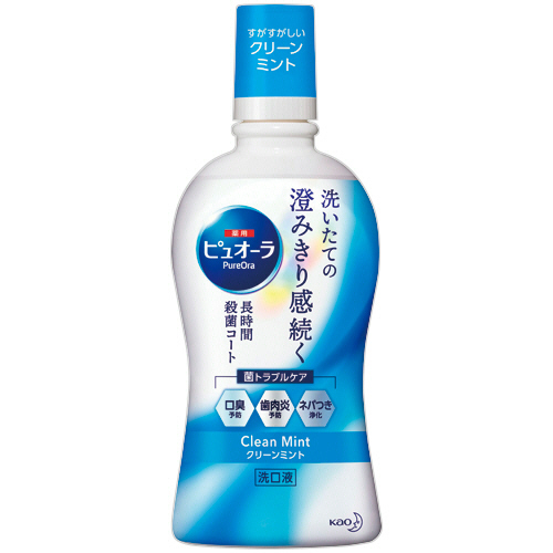 ﾋﾟｭｵｰﾗ 薬用洗口液 ｸﾘｰﾝﾐﾝﾄ 420mL 1本画像