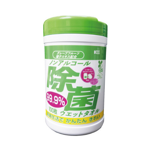 ノンアルコール除菌ウェットボトル　１００枚入画像