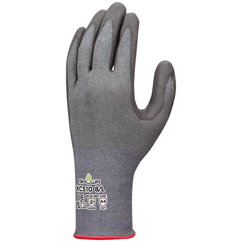 XC510 ﾌｫﾙﾃｯｸｽｳﾚﾀﾝﾊﾟｰﾑ手袋 L ｸﾞﾚｰ/ﾚｯﾄﾞ 1双画像