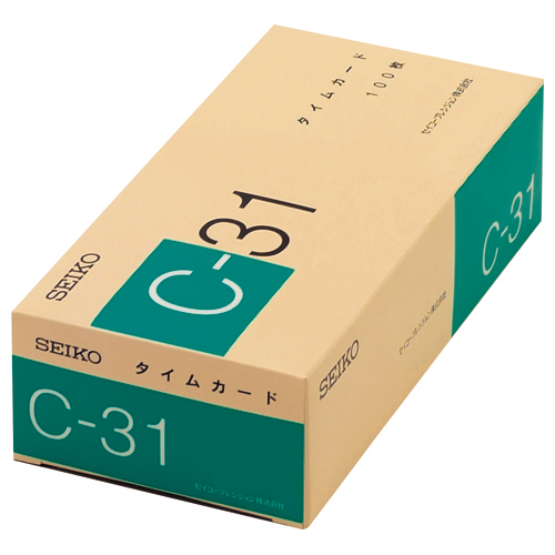 ｾｲｺｰ用ﾀｲﾑｶｰﾄﾞ 月末締 日付印字あり 1ﾊﾟｯｸ(100枚)