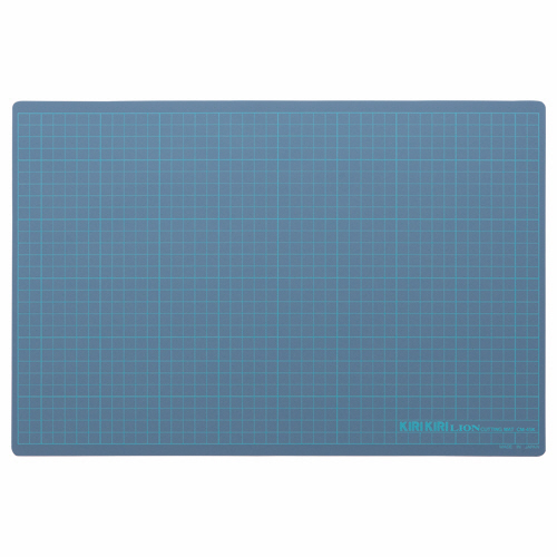 ｶｯﾃｨﾝｸﾞﾏｯﾄ KIRIKIRI 再生PVC製 450×300×1.2mm ﾌﾞﾙｰ 1枚画像