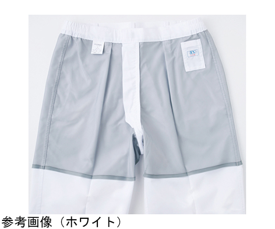 男性用 混入だいきらい 横ゴム・裾口ジャージパンツ （ポケット後加工）サックス 3L 柔らかいサックス色のジャージパンツが前面に広げられた様子