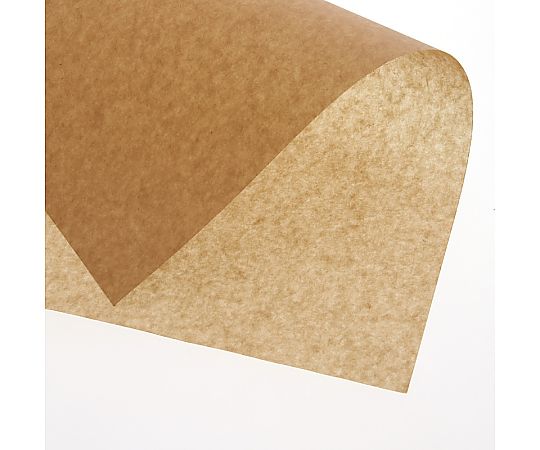 業務用WAXシート　未晒クラフト400×300mm　250枚 複数のWAXシートが重ねられた状態で、未晒クラフトの質感が確認できる。