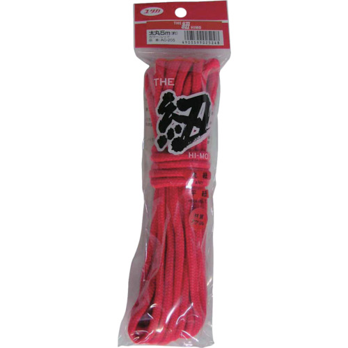 紐 ｻﾞ･紐 太丸紐 5m ﾚｯﾄﾞ 1個画像