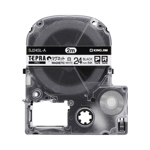 マグネットテ－プ２４ｍｍ２Ｍ巻　白画像