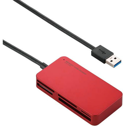 カードリーダー　ＵＳＢ３．０　９倍速　レッド画像