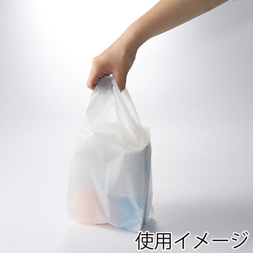 商品のお持ち帰りに！乳白色のレジ袋