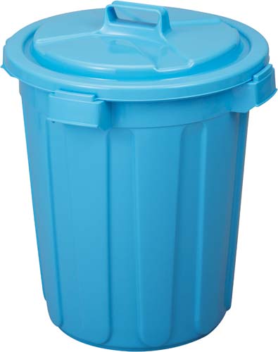 トンボペール60L本体×2 透明なプラスチック製のバケツが2つ並ぶ状態、各バケツには取っ手が付いている。