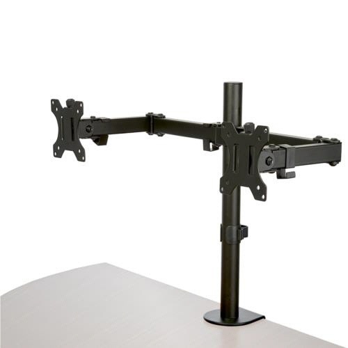液晶モニターアーム　横型2面対応　多関節アーム　スチール製　VESA対応/32型モニタ対応　1台画像
