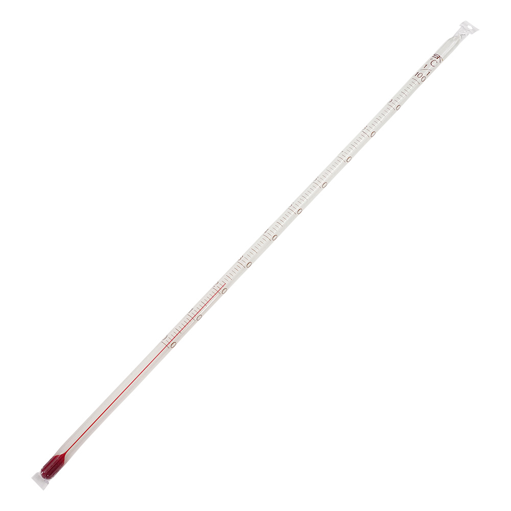 温度計(フッ素樹脂コート)　0～100℃　アルコール画像