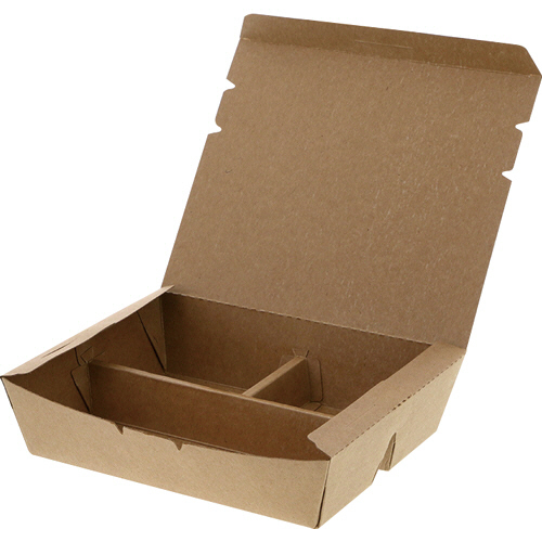 弁当容器 ｴｺﾗﾝﾁﾎﾞｯｸｽ 3仕切 1ﾊﾟｯｸ(20枚)画像