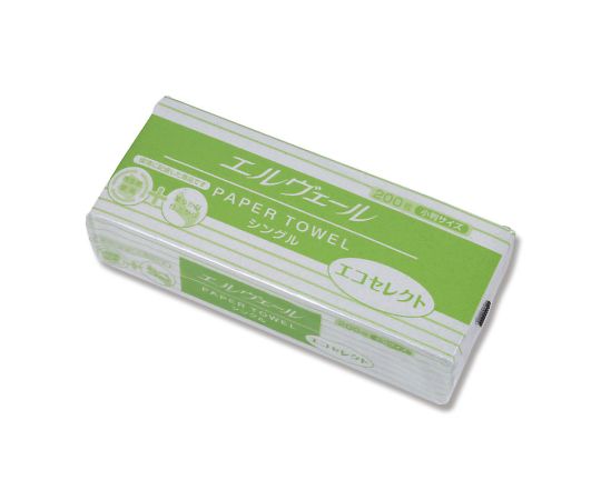 エルヴェール　ペーパータオル　エコセレクト　シングル小判　200枚画像