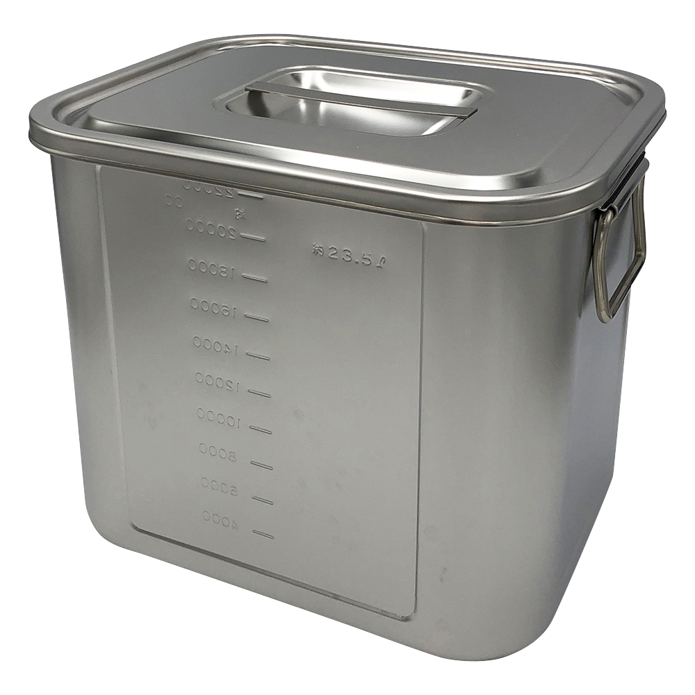 角型目盛付ポット　(取手付き)　23.5L画像
