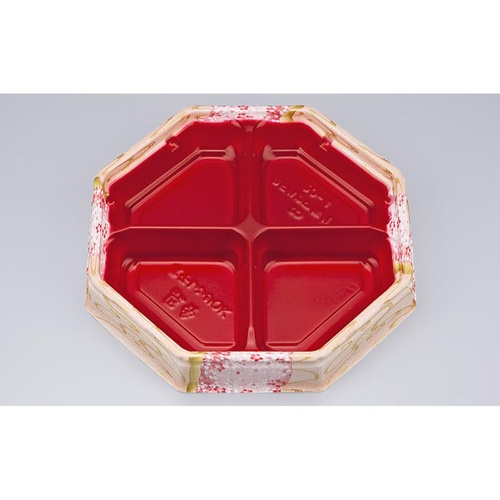 シーピー化成 弁当容器 BFハカマ集八角20-4 花風月 本体(N)画像