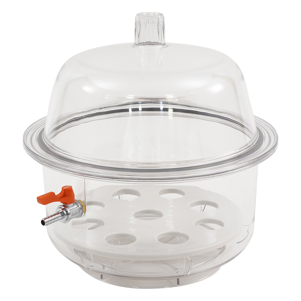 真空ポリカデシケーター　9L　コック付