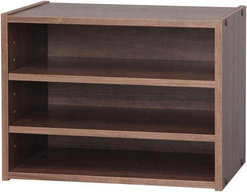 スタックボックス　棚タイプ幅４０ｃｍ　ブラウン画像