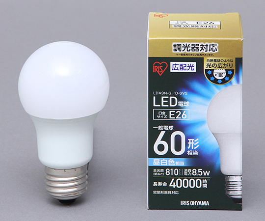 LED電球 調光 E26 広配光 60形相当 昼白色