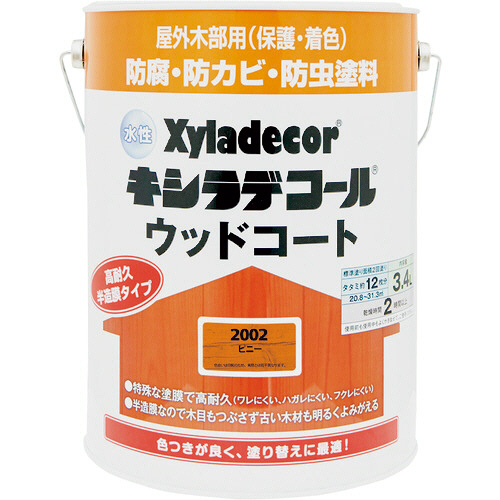 KANSAI　水性XDウッドコートS　ピニー　3.4L　1缶画像