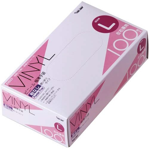 ビニール使いきり手袋　粉なし　１００枚　Ｓ画像