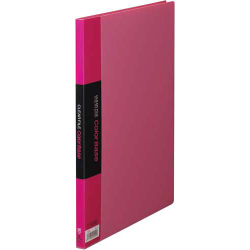 カラーベース固定式　Ａ４縦２０ポケット　桃×３０画像