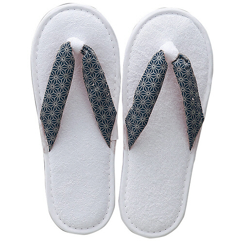 ﾃﾞｨｽﾎﾟｰｻﾞﾌﾞﾙｽﾘｯﾊﾟ 鼻緒ｽﾘｯﾊﾟ 27cm 麻の葉 紺 1足画像