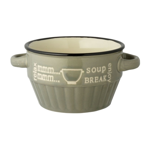 スープカップ 280ml ミニ enjoy 食器 洋食器 マグカップ 陶器 グレー画像