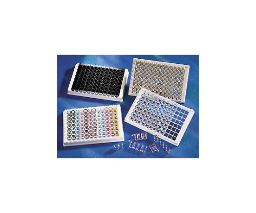 1×8ストリップウェル透明 平底 高結合型 非滅菌 フタなし（ホルダーなし）1ケース（25個×32パック入）画像
