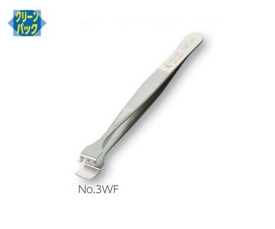 フラットピンセット　幅広　特殊鋼