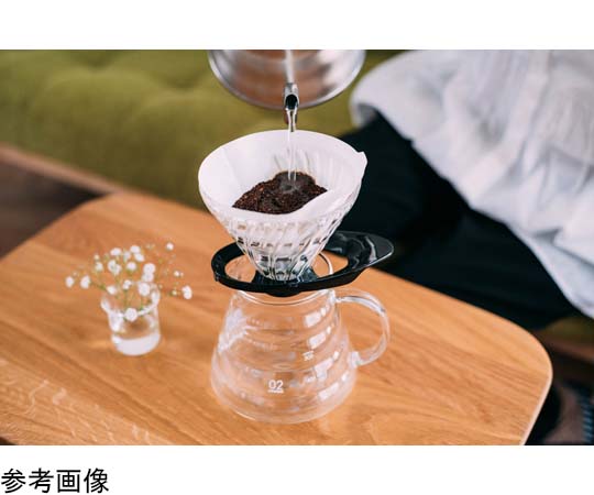 V60 耐熱ガラス透過ドリッパー 01 ブラック 透明感があり、細かなディテールが際立つ黒色のドリッパーの側面