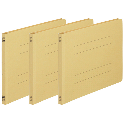 ﾌﾗｯﾄﾌｧｲﾙ(ﾉﾝｽﾃｰﾌﾟﾙ) A4ﾖｺ 150枚収容 背幅18mm 黄 1ﾊﾟｯｸ(3冊)画像