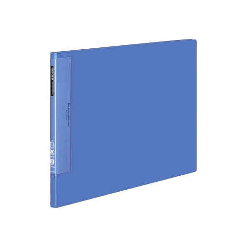 クリヤーブックウェーブカット　固定式Ａ３横２０Ｐ青画像