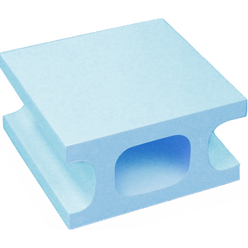 発泡ｽﾁﾛｰﾙ Kﾌﾞﾛｯｸ(大) 縦割 ﾗｲﾄﾌﾞﾙｰ 1個画像