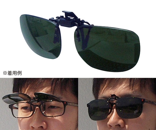 遮光前掛けメガネクリップタイプ画像