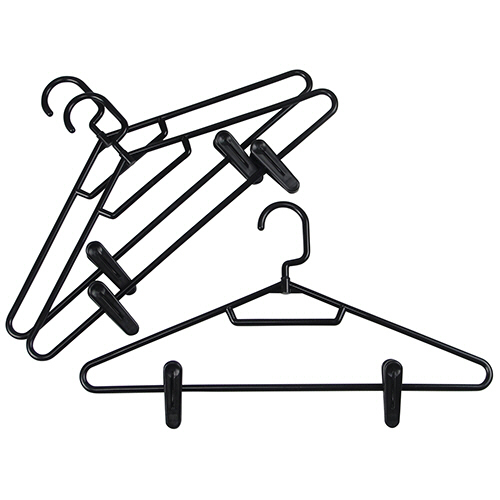 ｽﾏｰﾄﾊﾝｶﾞｰｸﾘｯﾌﾟ付 ﾌﾞﾗｯｸ 1ﾊﾟｯｸ(3本)