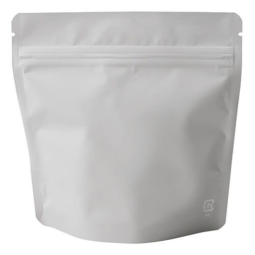 中身が見える窓付き！チャック付きアルミスタンド袋（マット白）