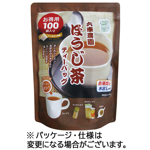 六車農園のお徳用ほうじ茶ﾃｨｰﾊﾞｯｸﾞ 2g 1ﾊﾟｯｸ(100ﾊﾞｯｸﾞ)画像