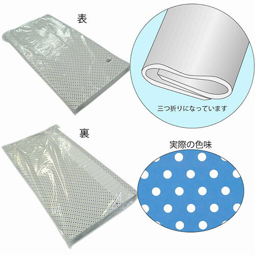 包装紙 半才 シンプルドット Ｂ ドット柄の薄紙が一枚、角を折り返して平置きされている状態
