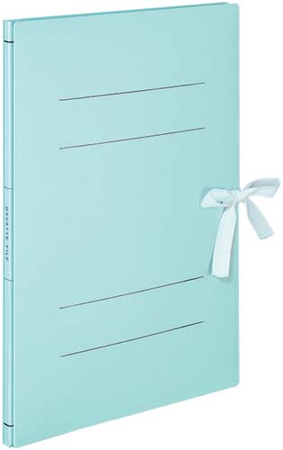 ガバットファイル活用タイプ紙製紐付Ａ４縦　青１０冊画像