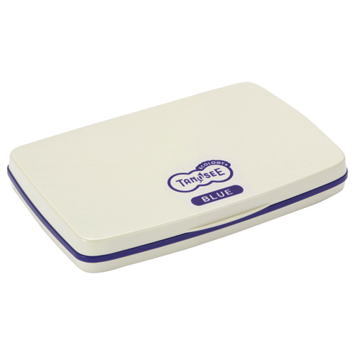 ｽﾀﾝﾌﾟ台 中形 藍色 1個