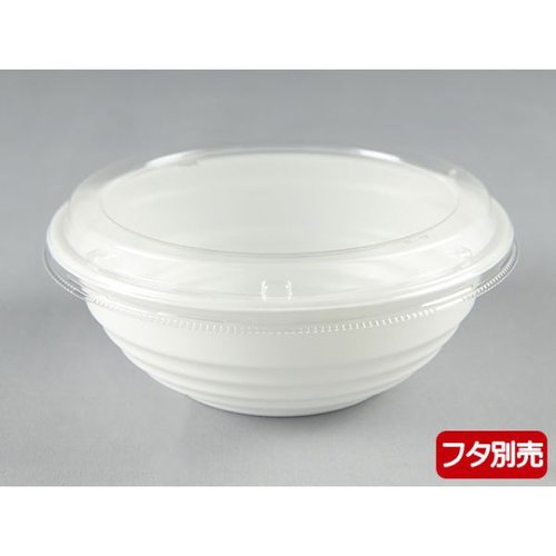 どんぶり容器 YS丼 D-2 白 パックスタイル 真っ白でシンプルなデザインの容器が並ぶ様子