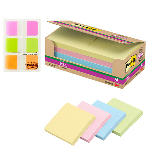 ﾎﾟｽﾄ･ｲｯﾄ ｽﾍﾟｼｬﾙﾊﾟｯｸ 強粘着ﾉｰﾄ 75×75mm ﾊﾟｽﾃﾙｶﾗｰ4色 1ﾊﾟｯｸ画像