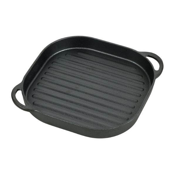 調理器具 スプラウト 鉄鋳物製グリルプレート24×24cm(ウェーブ) パール金属画像