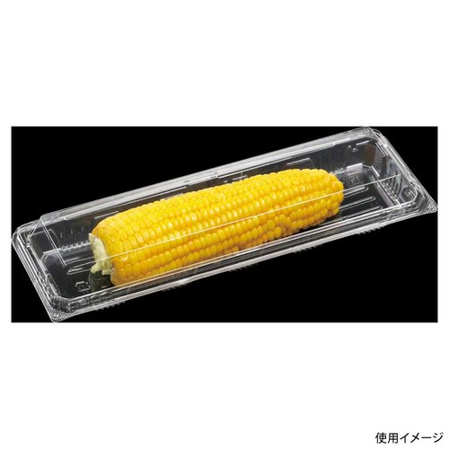 フードパック SAK 30-10(38) OPS エフピコ 商品の側面がはっきりと見える状態、透明な部分から内容物が透けて見える。