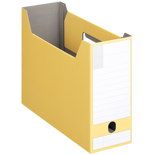 ﾎﾞｯｸｽﾌｧｲﾙ ﾀﾞﾝﾎﾞｰﾙ製 A4ﾖｺ型ﾋﾟｯﾀﾘｻｲｽﾞ 背幅102mm ｲｴﾛｰ 1冊画像