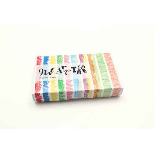 マスキングテープ マステ mt art tape くれよん 9mm幅セット カラフルなマスキングテープが並んだ状態