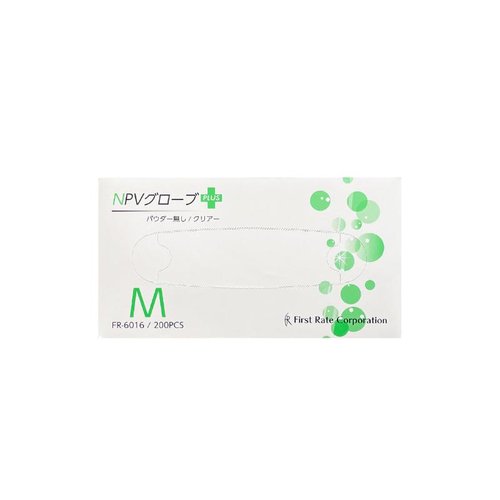 塩ビ手袋 NPVグローブPLUS Mサイズ ファーストレイト画像