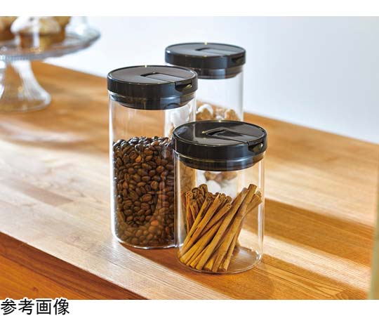 珈琲キャニスター　L 蓋が開いた状態で中身が見えるキャニスター