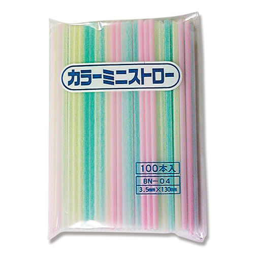 カラーミニストロー ＢＮ−０４ バラ１００本入画像