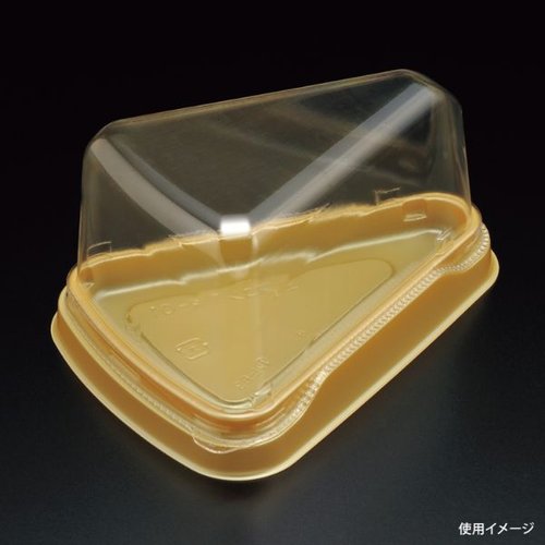 ケーキトレー エスコン TR-01 ゴールド スミ [ケース販売] 金色のトレーが美しく輝いている様子