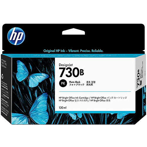 HP730B ｲﾝｸｶｰﾄﾘｯｼﾞ ﾌｫﾄﾌﾞﾗｯｸ 130mL 3ED43A 1個画像